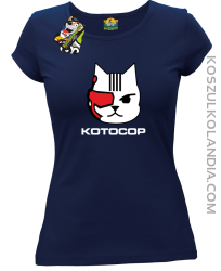 KOTOCOP - Koszulka damska granatowa 