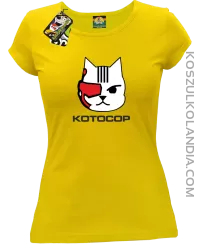 KOTOCOP - Koszulka damska żółta