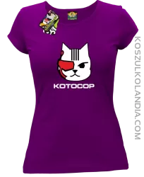 KOTOCOP - Koszulka damska fioletowa 