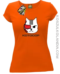 KOTOCOP - Koszulka damska  pomarańczowa 
