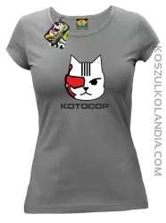 KOTOCOP - Koszulka damska  szara 