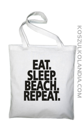 Eat Sleep Beach Repeat - Torba EKO biała