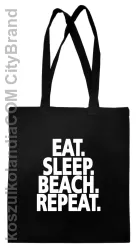 Eat Sleep Beach Repeat - Torba EKO czarna 