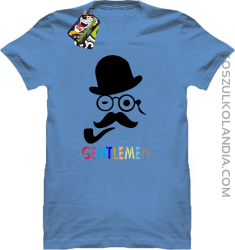 Gentlemen Retro Style - Koszulka męska błękitna