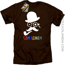 Gentlemen Retro Style - Koszulka męska brązowa 
