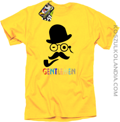 Gentlemen Retro Style - Koszulka męska żółta 