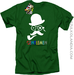 Gentlemen Retro Style - Koszulka męska zielona 