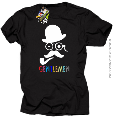 Gentlemen Retro Style - Koszulka męska czarna 