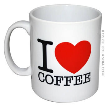 I LOVE COFFEE - kubek ceramiczny