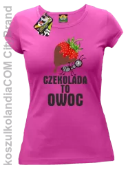 Czekolada to owoc - Koszulka damska  fuchsia 