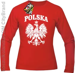 Polska - Longsleeve męski czerwony 