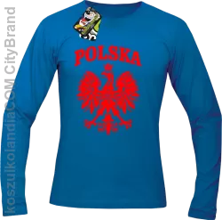 Polska - Longsleeve męski niebieski