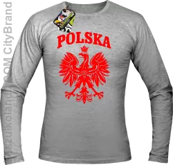 Polska - Longsleeve męski melanż 