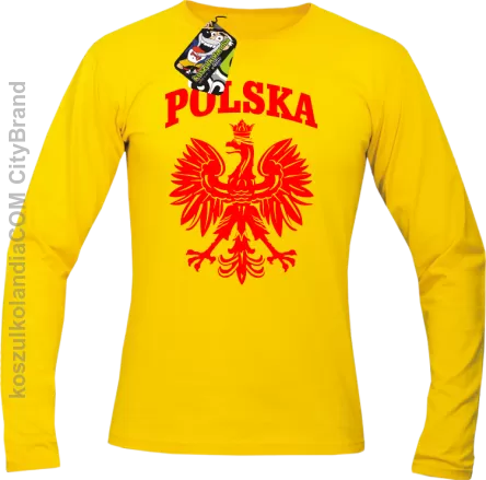 Polska - Longsleeve męski zółty