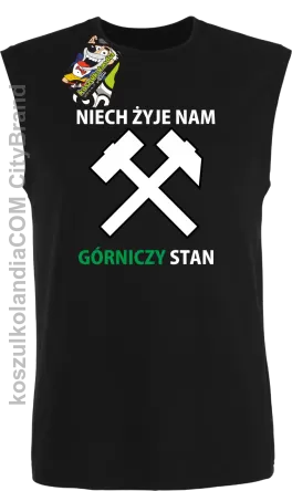 Niech żyje nam górniczy stan - Bezrękawnik męski czarny 