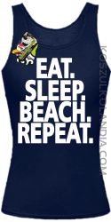 Eat Sleep Beach Repeat - Top damski granatowy