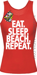 Eat Sleep Beach Repeat - Top damski czerwony 