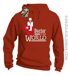 No1 Doctor in the world - Bluza męska z kapturem pomarańcz 