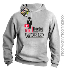 No1 Doctor in the world - Bluza męska z kapturem melanż 