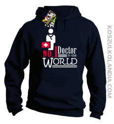 No1 Doctor in the world - Bluza męska z kapturem granat