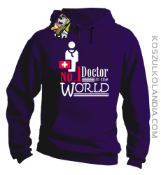 No1 Doctor in the world - Bluza męska z kapturem fiolet 