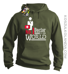 No1 Doctor in the world - Bluza męska z kapturem khaki