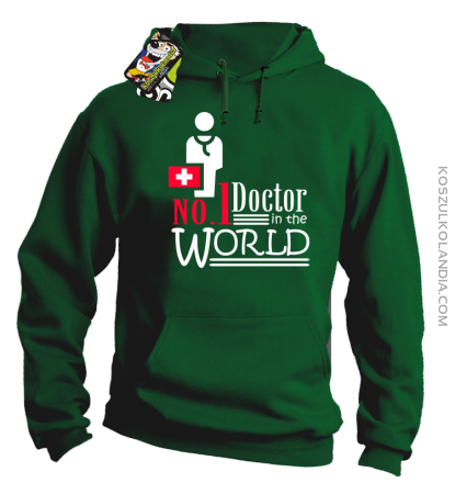 No1 Doctor in the world - Bluza męska z kapturem 