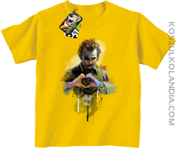 Love Joker Halloweenowy - koszulka dziecięca żółta