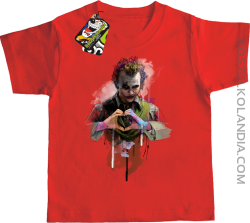 Love Joker Halloweenowy - koszulka dziecięca czerwona
