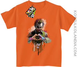 Love Joker Halloweenowy - koszulka dziecięca pomarańczowa