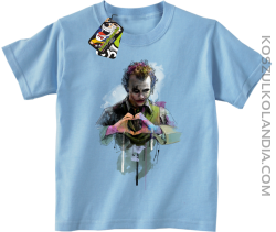 Love Joker Halloweenowy - koszulka dziecięca błękitna