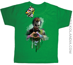 Love Joker Halloweenowy - koszulka dziecięca zielona