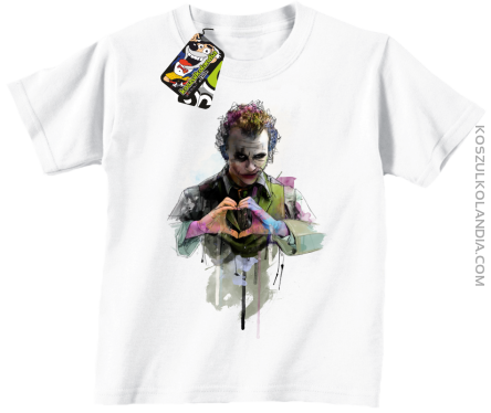 Love Joker Halloweenowy - koszulka dziecięca biała