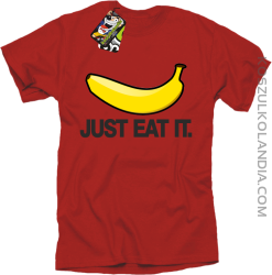 JUST EAT IT Banana - Koszulka męska czerwona 