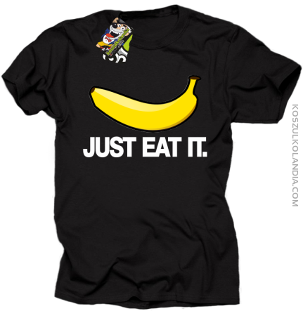 JUST EAT IT Banana - Koszulka męska czarna 