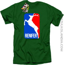 Renifer ala NBA zielony