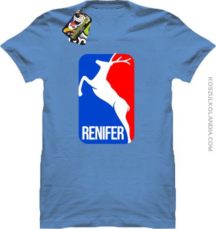 Renifer ala NBA - świąteczna koszulka męska