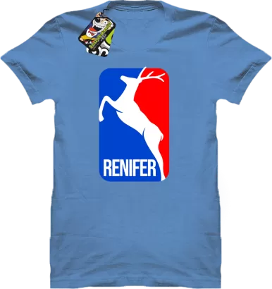 Renifer ala NBA - świąteczna koszulka męska