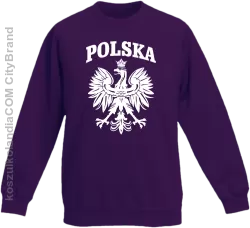 Polska - Bluza dziecięca standard bez kaptura fiolet 