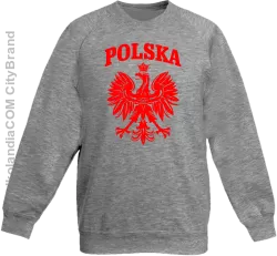 Polska - Bluza dziecięca standard bez kaptura melanż 