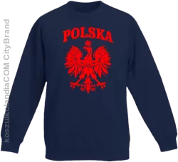 Polska - Bluza dziecięca standard bez kaptura granat