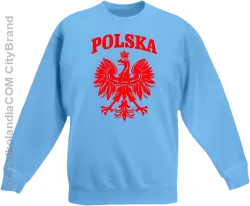 Polska - Bluza dziecięca standard bez kaptura błękit 