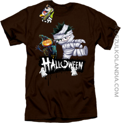 Halloween Kids Party Super Ghosts - koszulka męska brązowa