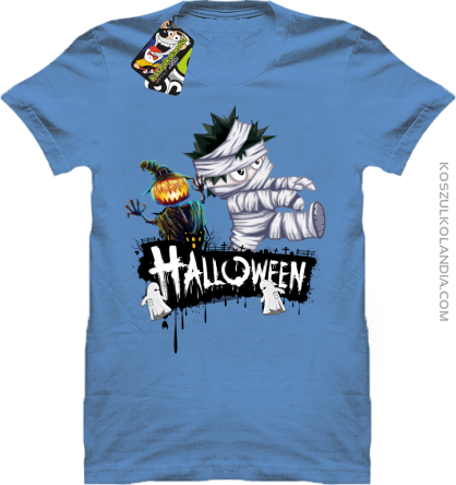 Halloween Kids Party Super Ghosts - koszulka męska błękitna