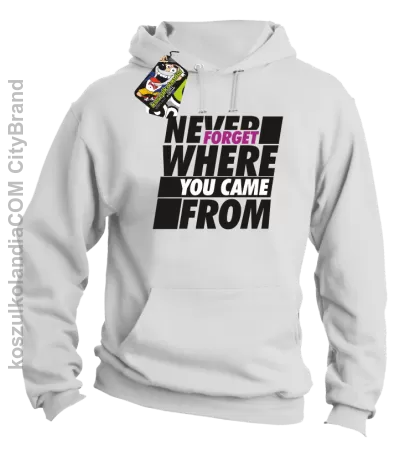 Never forget where you came from - Bluza męska z kapturem 