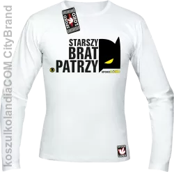 STARSZY BRAT PATRZY - Longsleeve męski biały 