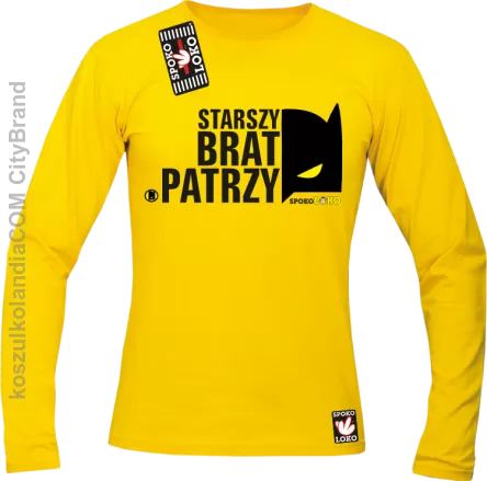 STARSZY BRAT PATRZY - Longsleeve męski żółty 