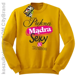 Piękna Mądra Skromna & Sexy - bluza bez kaptura żółta 