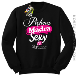 Piękna Mądra Skromna & Sexy - bluza bez kaptura czarna 