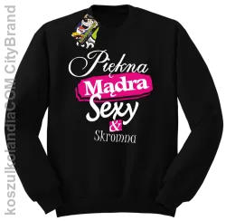 Piękna Mądra Skromna & Sexy - bluza bez kaptura czarna 